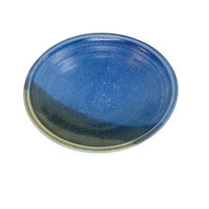 Hand Thrown Stoneware Pottery Small Bowl Signed by Artist 9"W 2.5"H Handmade